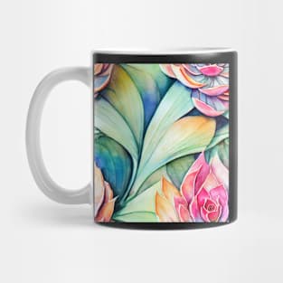 Watercolor succulent pattern Mug